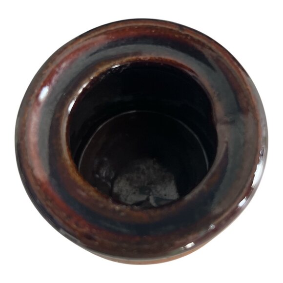 Vintage Armbee Mini Stoneware Crock – Brown Glazed Pottery Jar - Picture 2 of 3